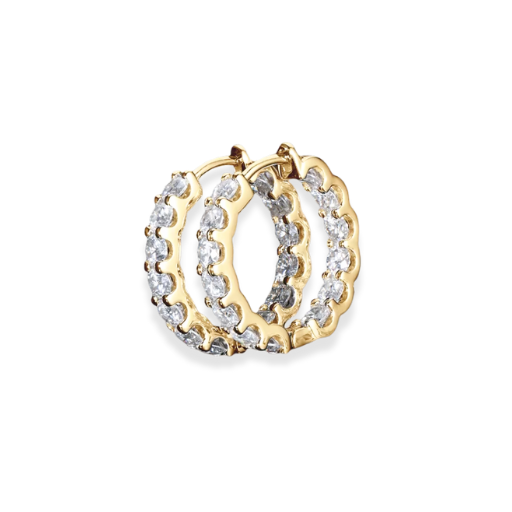 The Halo Hoop in Yellow Gold