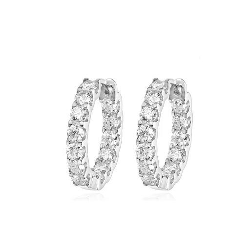 The Halo Hoop in White Gold