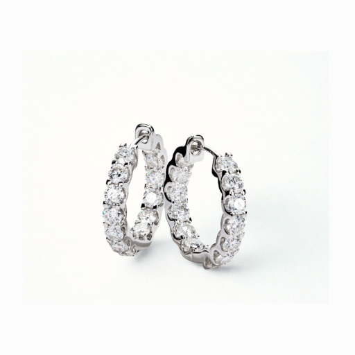 The Halo Hoop in White Gold