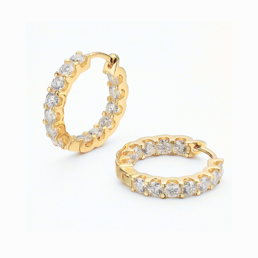 The Halo Hoop in Yellow Gold