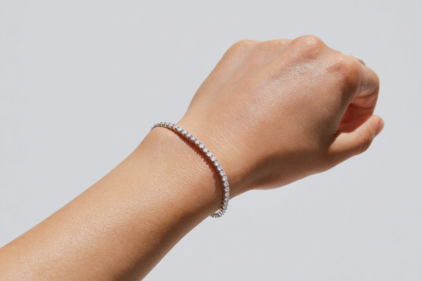 The Glow Tennis Bracelet White Gold