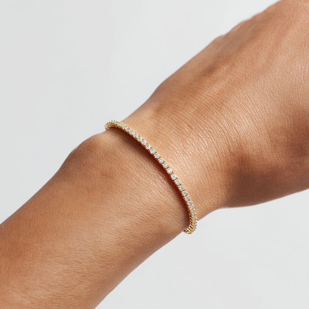 The Glow Tennis Bracelet in Yellow Gold