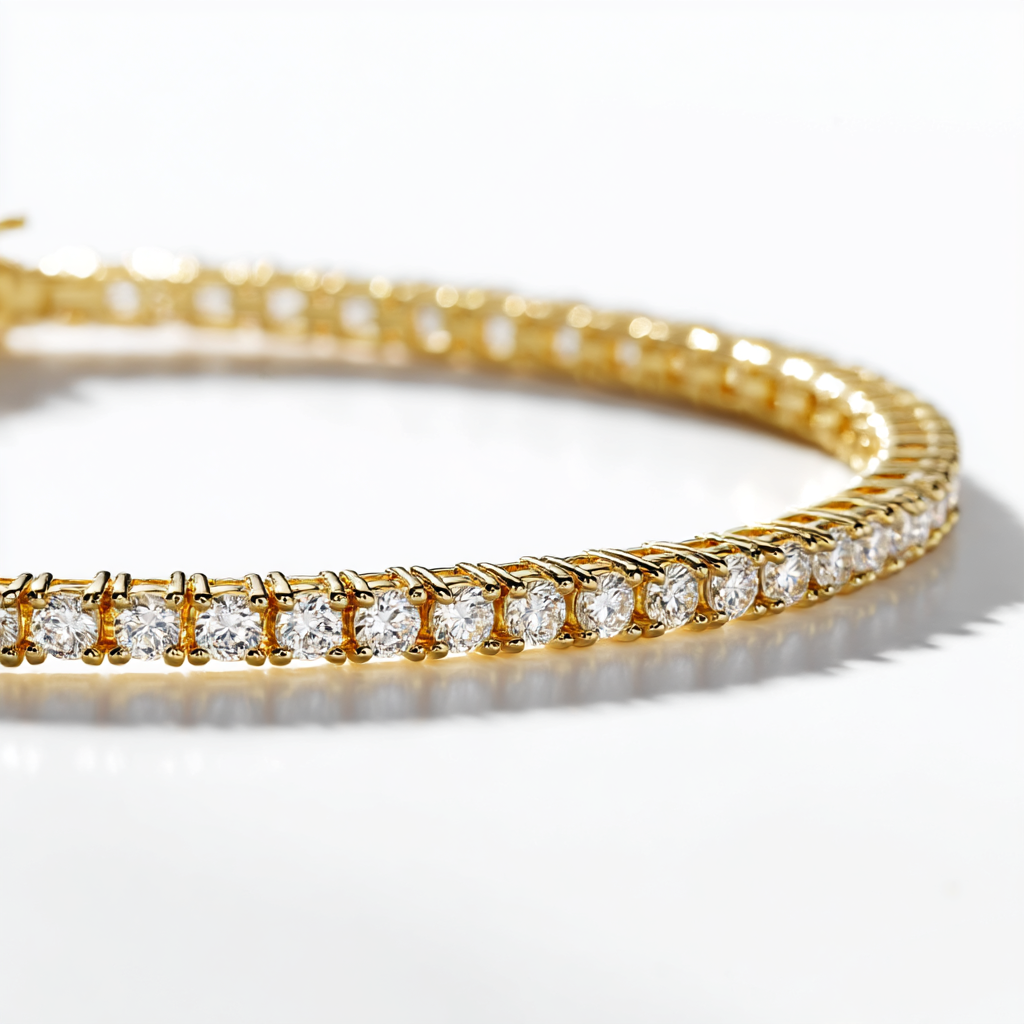 The Glow Tennis Bracelet in Yellow Gold