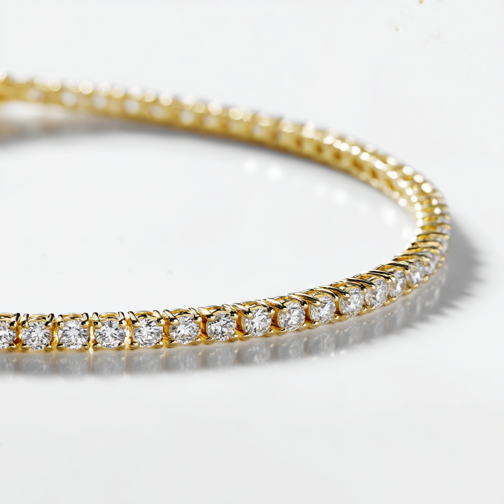 The Glow Tennis Bracelet in Yellow Gold