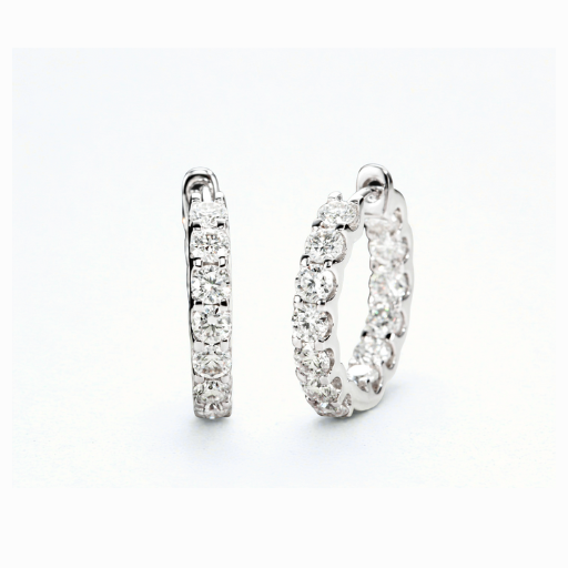 The Halo Hoop in White Gold