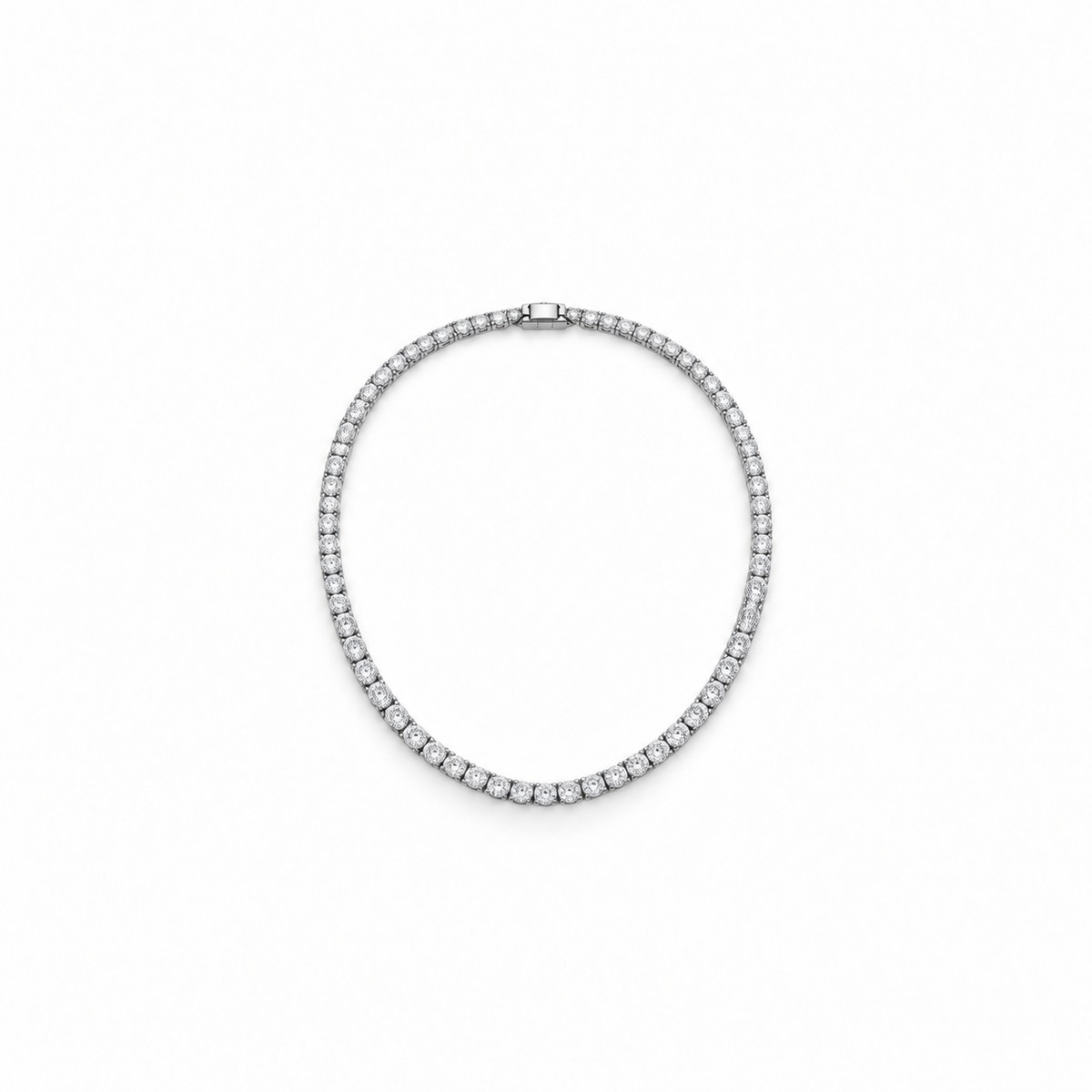 Aura Tennis Necklace White Gold