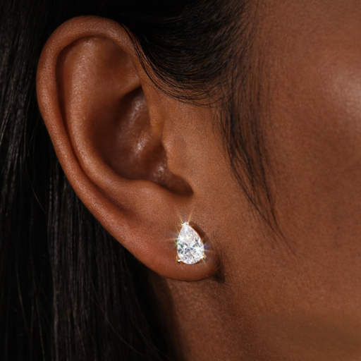 Muse (Pear) Studs Yellow Gold