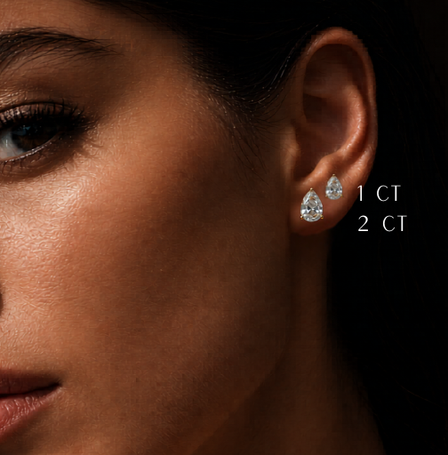 Muse (Pear) Studs Yellow Gold