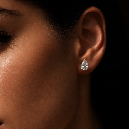 Muse (Pear) Studs Yellow Gold