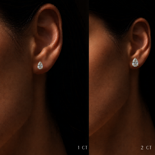 Muse (Pear) Studs Yellow Gold