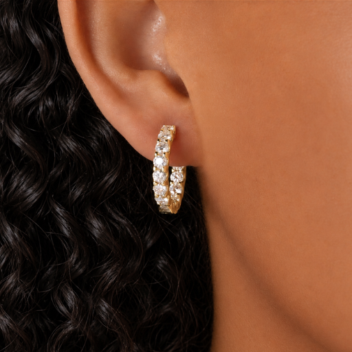 Halo Hoops Yellow Gold