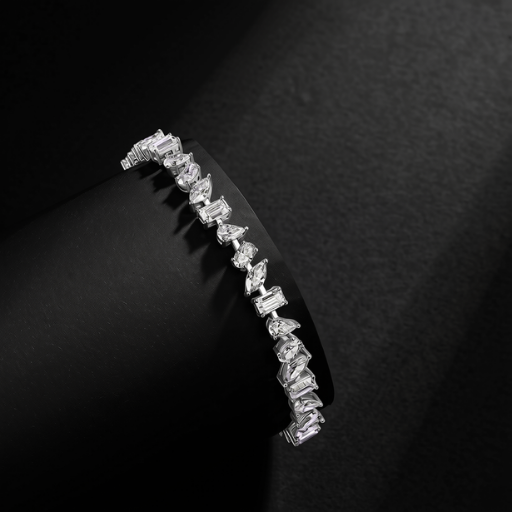 Mosaic Tennis Bracelet White Gold Pre-Order