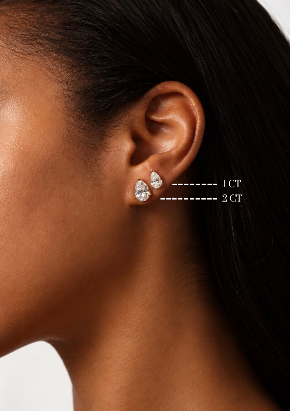 Muse (Pear) Studs Yellow Gold