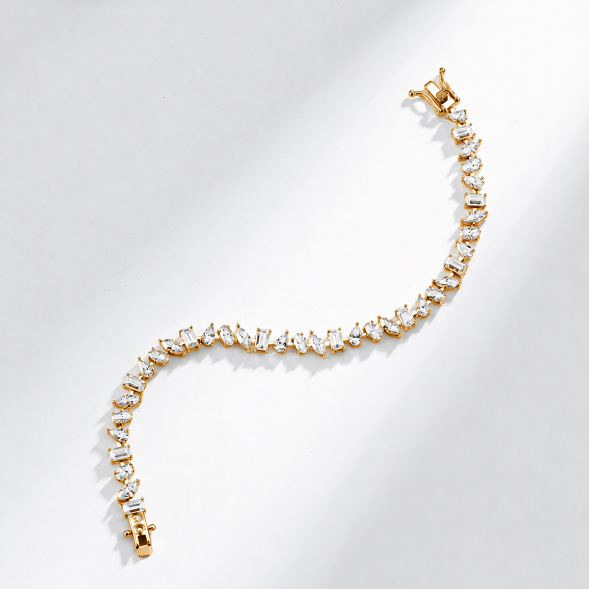 Mosaic Tennis Bracelet Yellow Gold Pre-Order