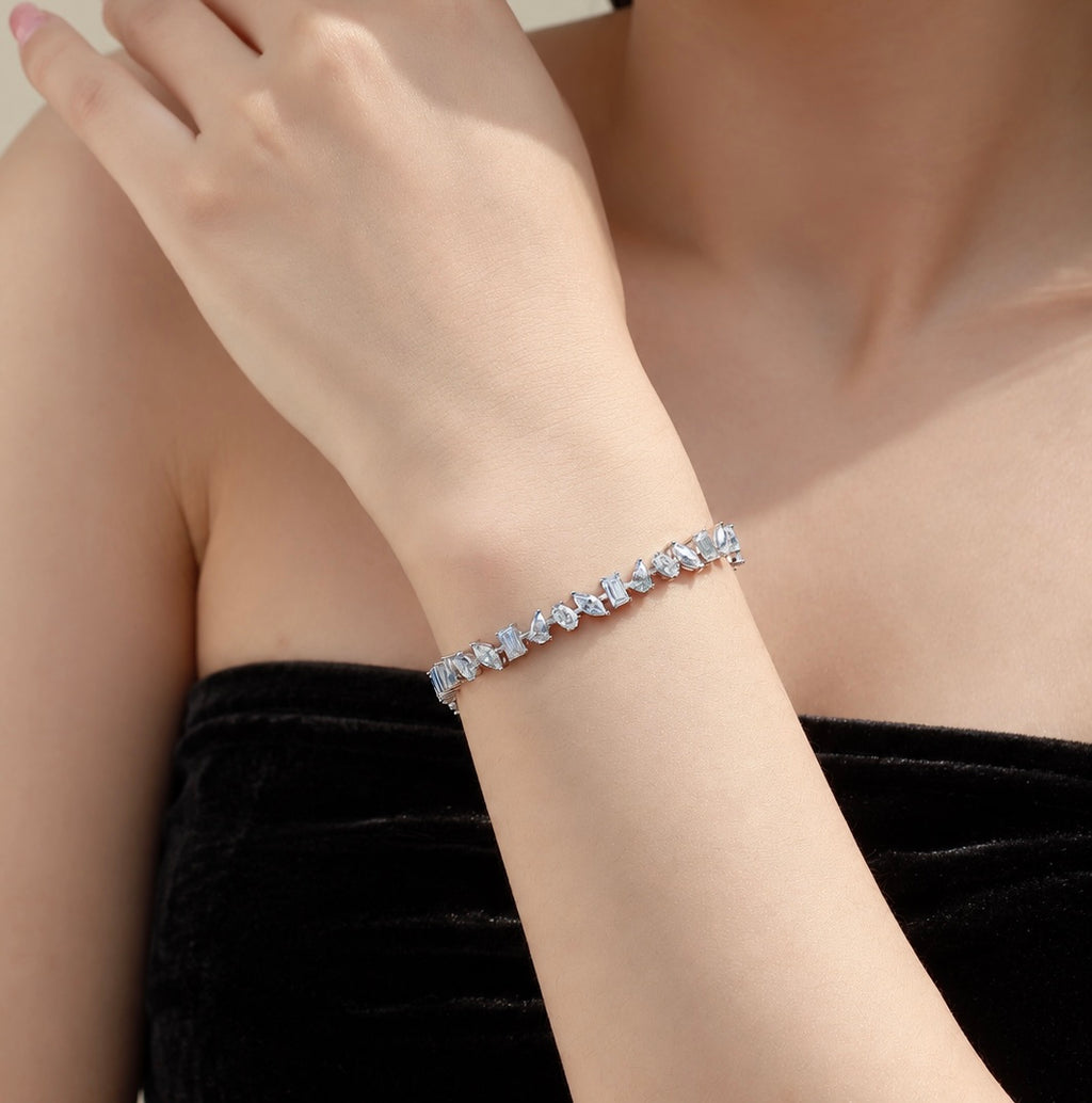 Mosaic Tennis Bracelet White Gold Pre-Order