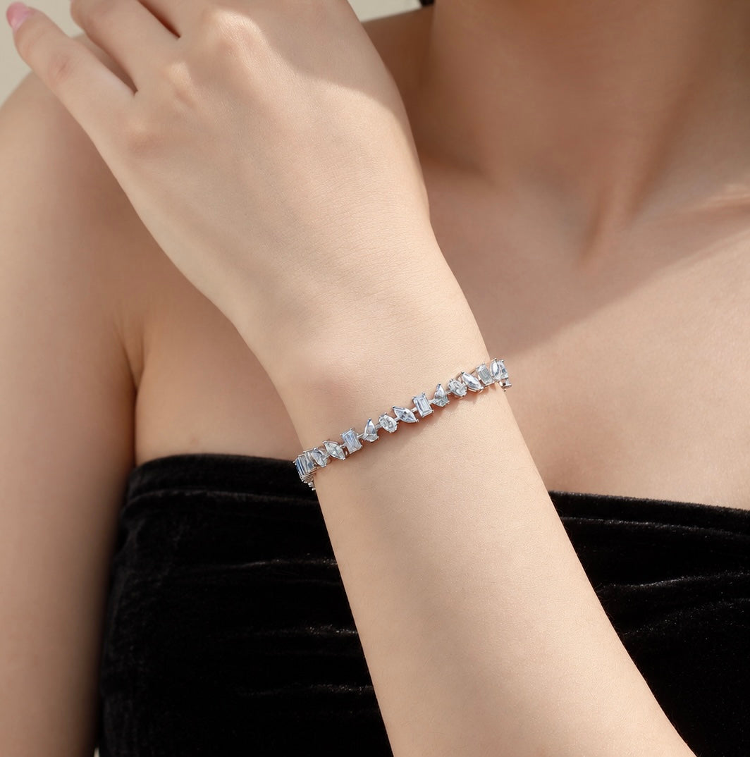 Mosaic Tennis Bracelet White Gold Pre-Order