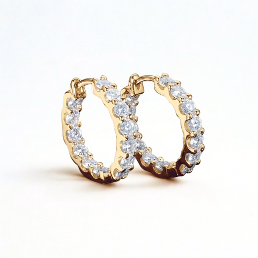 The Halo Hoop in Yellow Gold