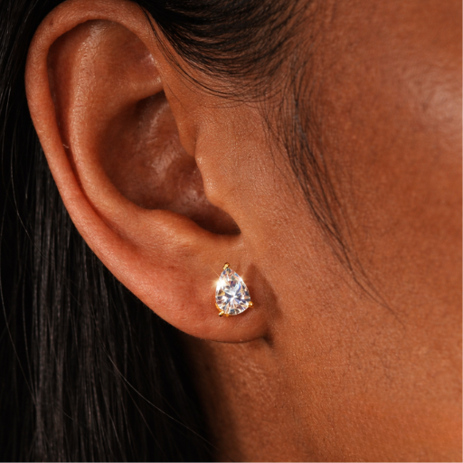 Muse (Pear) Studs Yellow Gold