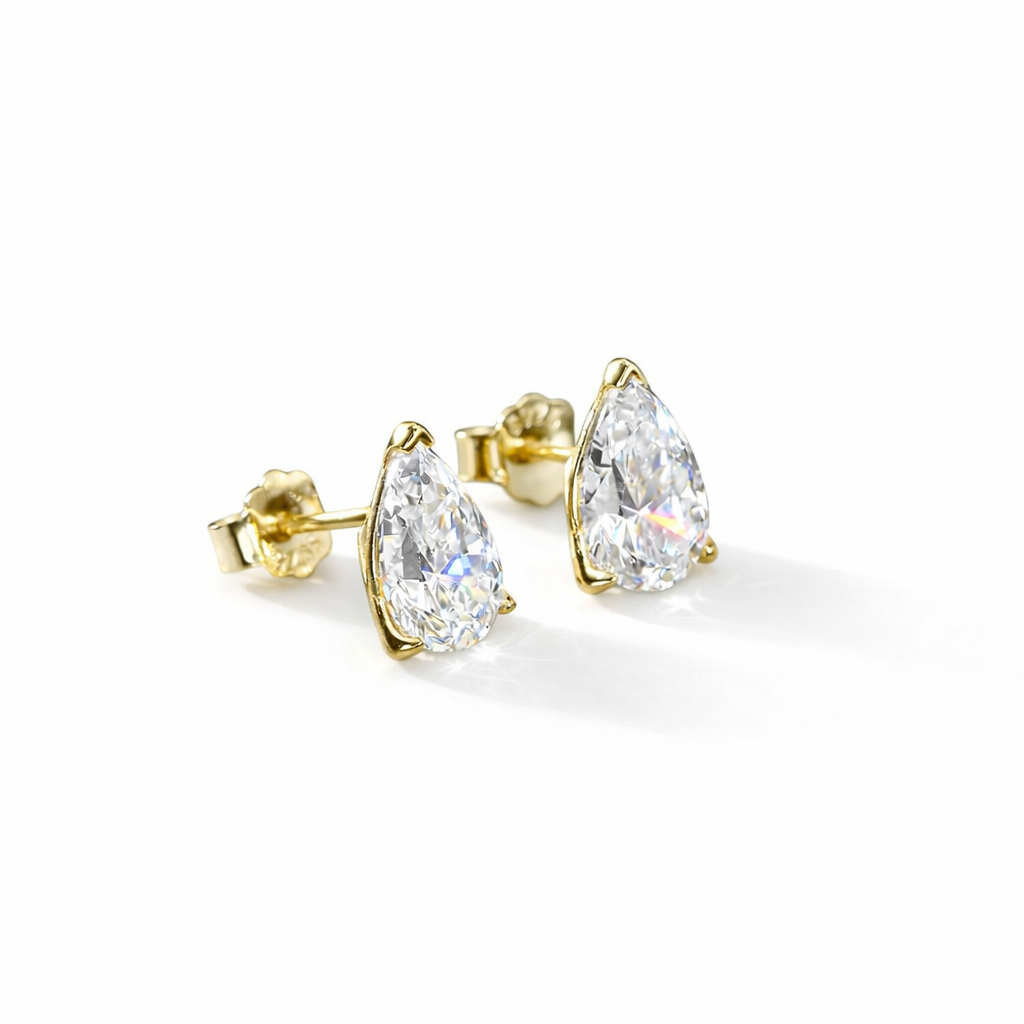Muse (Pear) Studs Yellow Gold