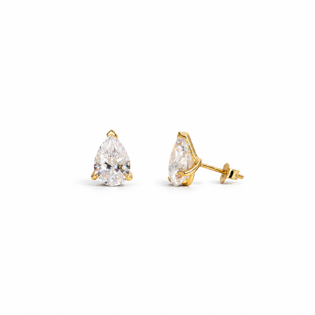 Muse (Pear) Studs Yellow Gold