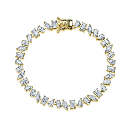 Mosaic Tennis Bracelet Yellow Gold Pre-Order