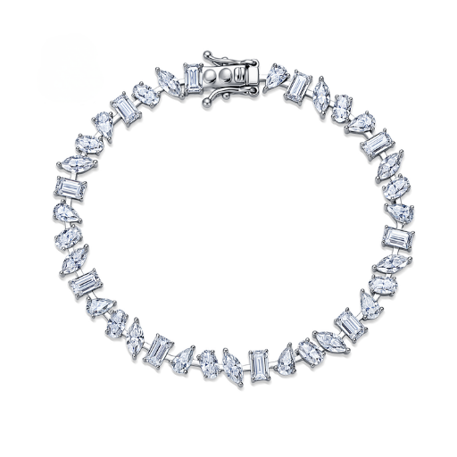 Mosaic Tennis Bracelet White Gold Pre-Order