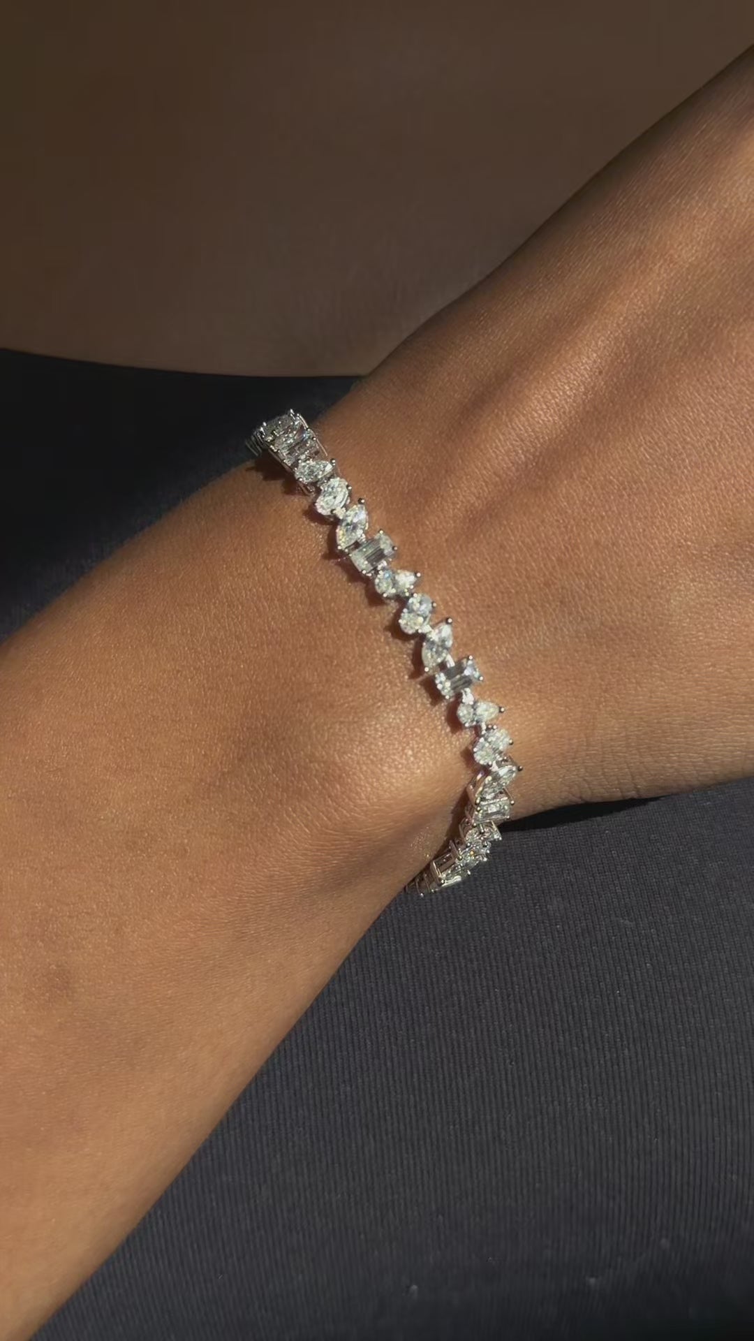 Mosaic Tennis Bracelet White Gold Pre-Order