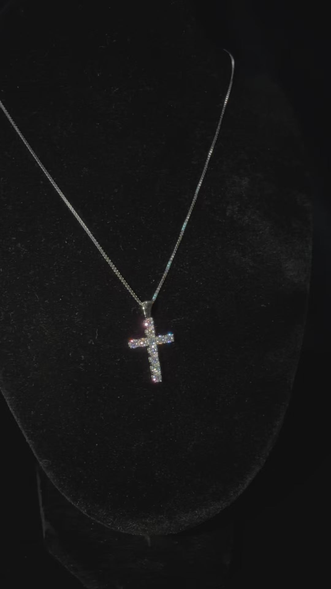 Divine Cross Necklace White Gold