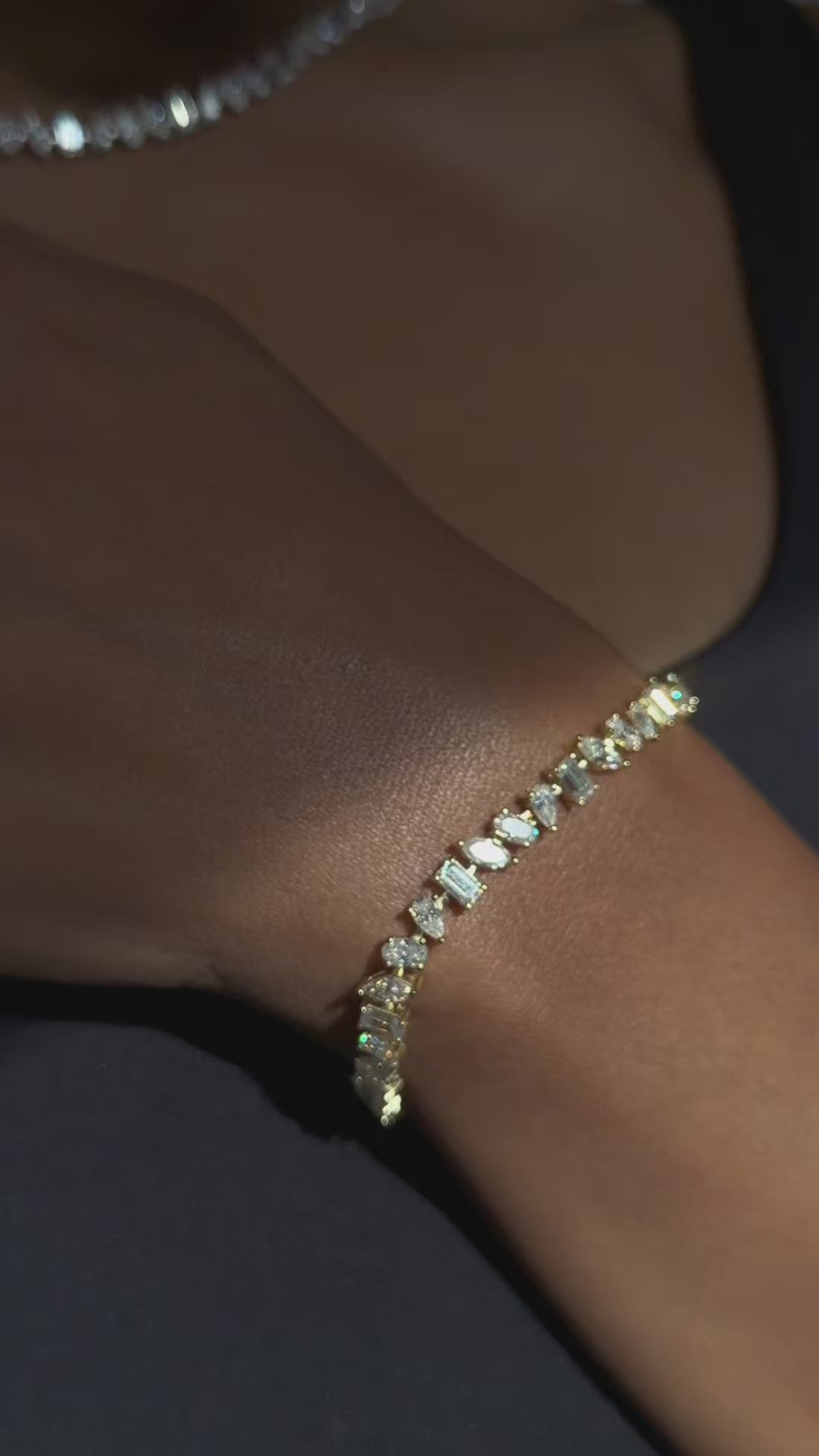 Mosaic Tennis Bracelet Yellow Gold Pre-Order