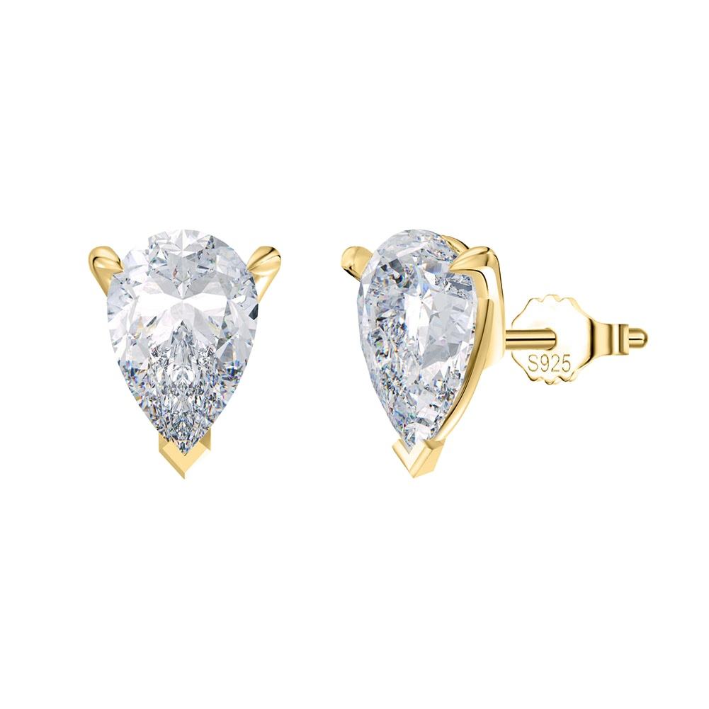 Muse (Pear) Studs Yellow Gold